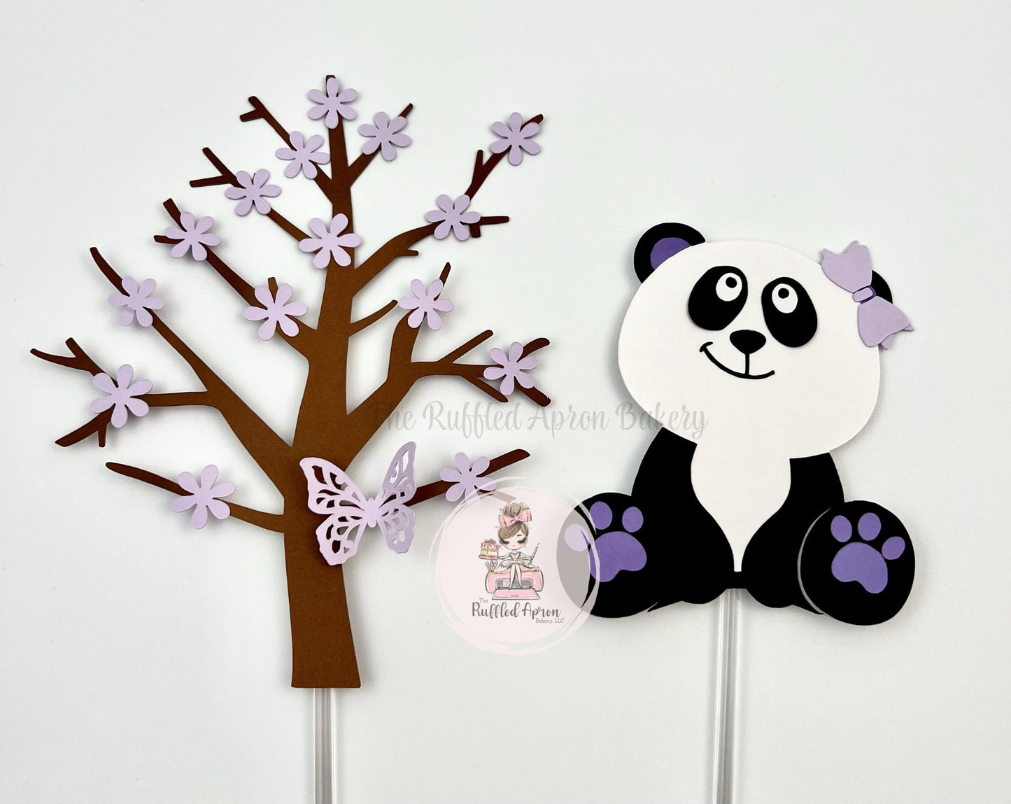 Panda & Tree Cake Topper Set