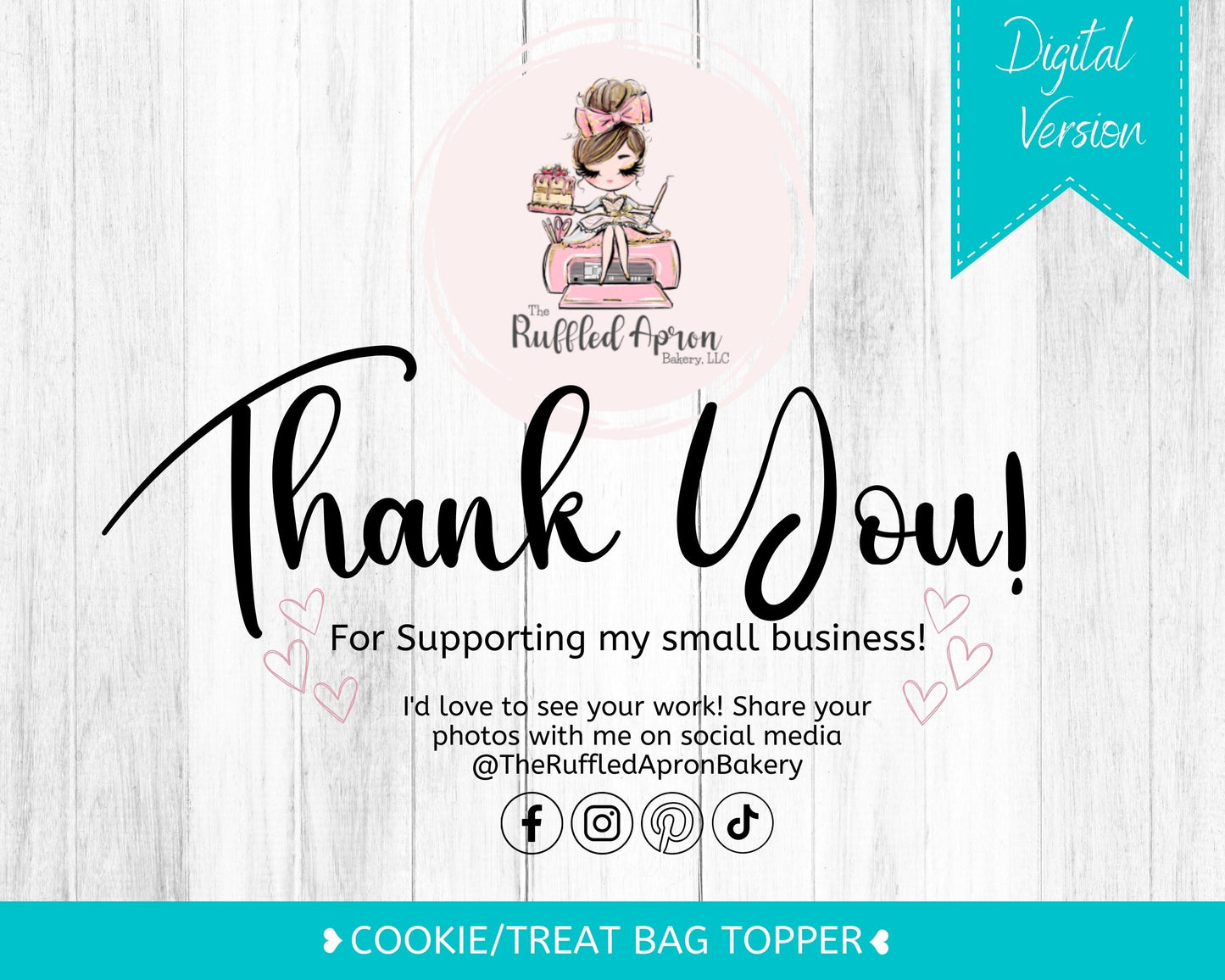Thank You For All You Do Cookie Bag Topper