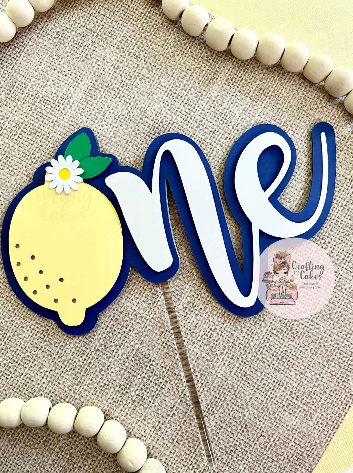 Lemon One Cake Topper