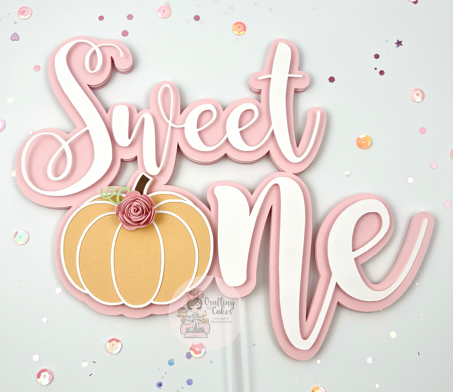 Sweet One Pumpkin Cake Topper