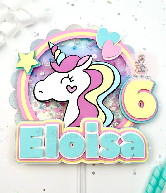 Shaker Unicorn Cake Topper