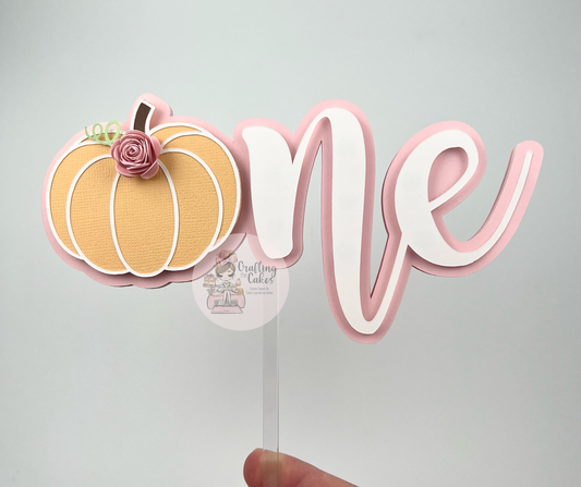 Pumpkin One Cake Topper