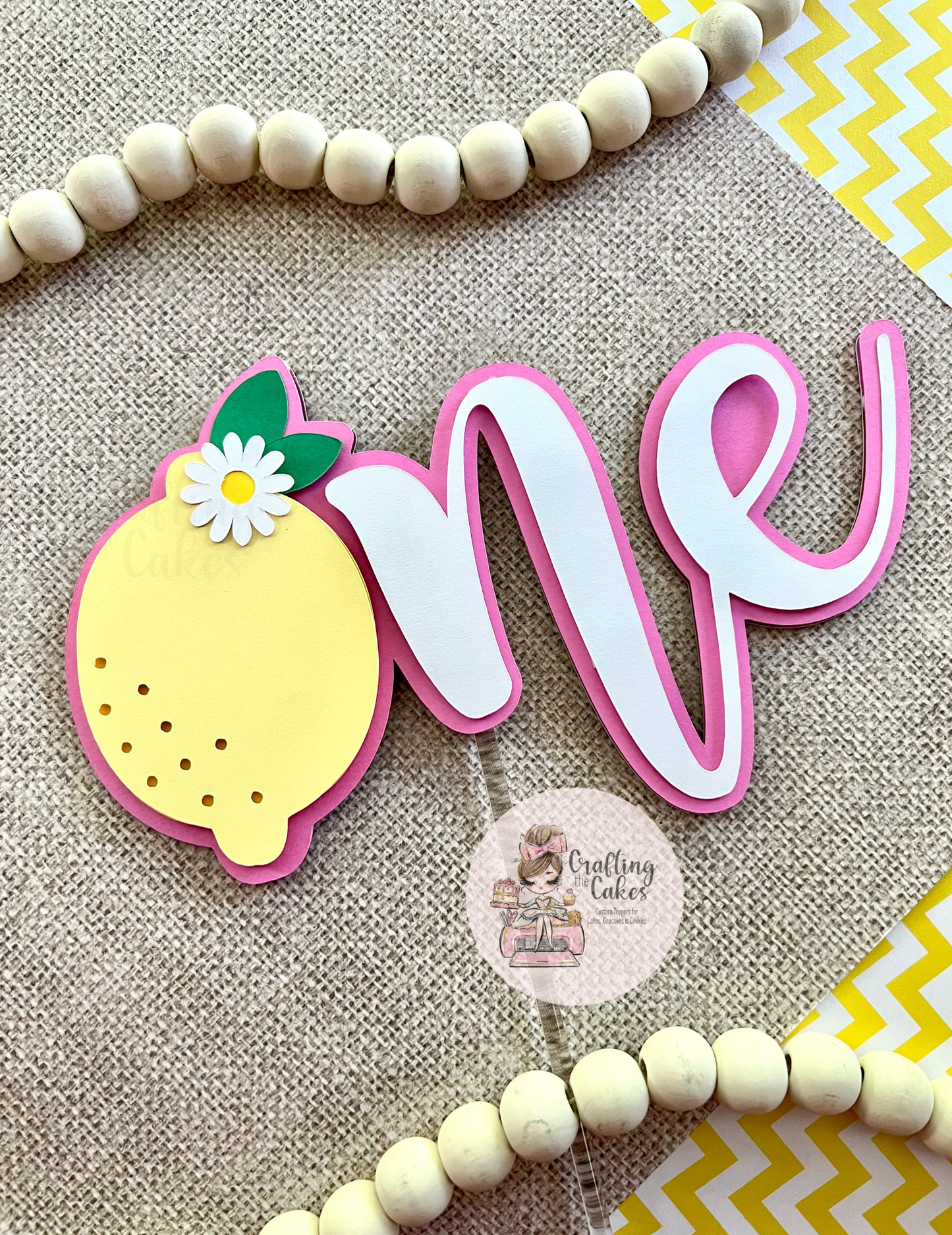 Lemon One Cake Topper