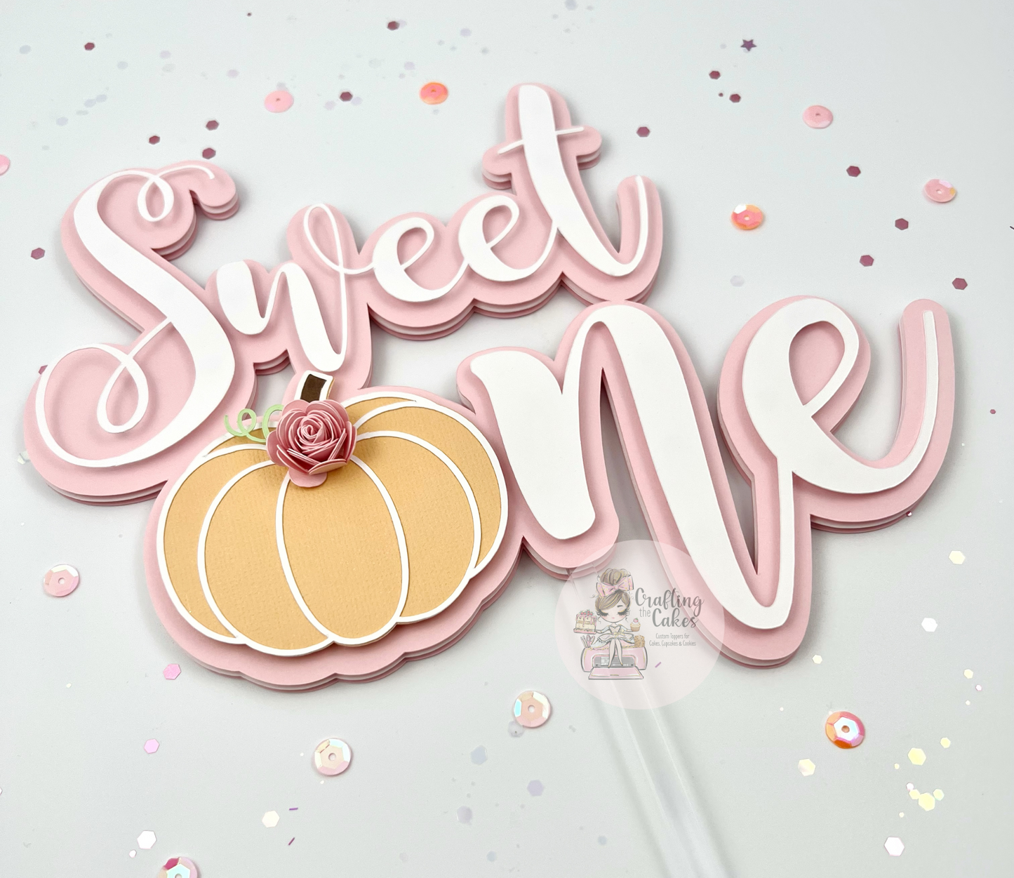 Sweet One Pumpkin Cake Topper