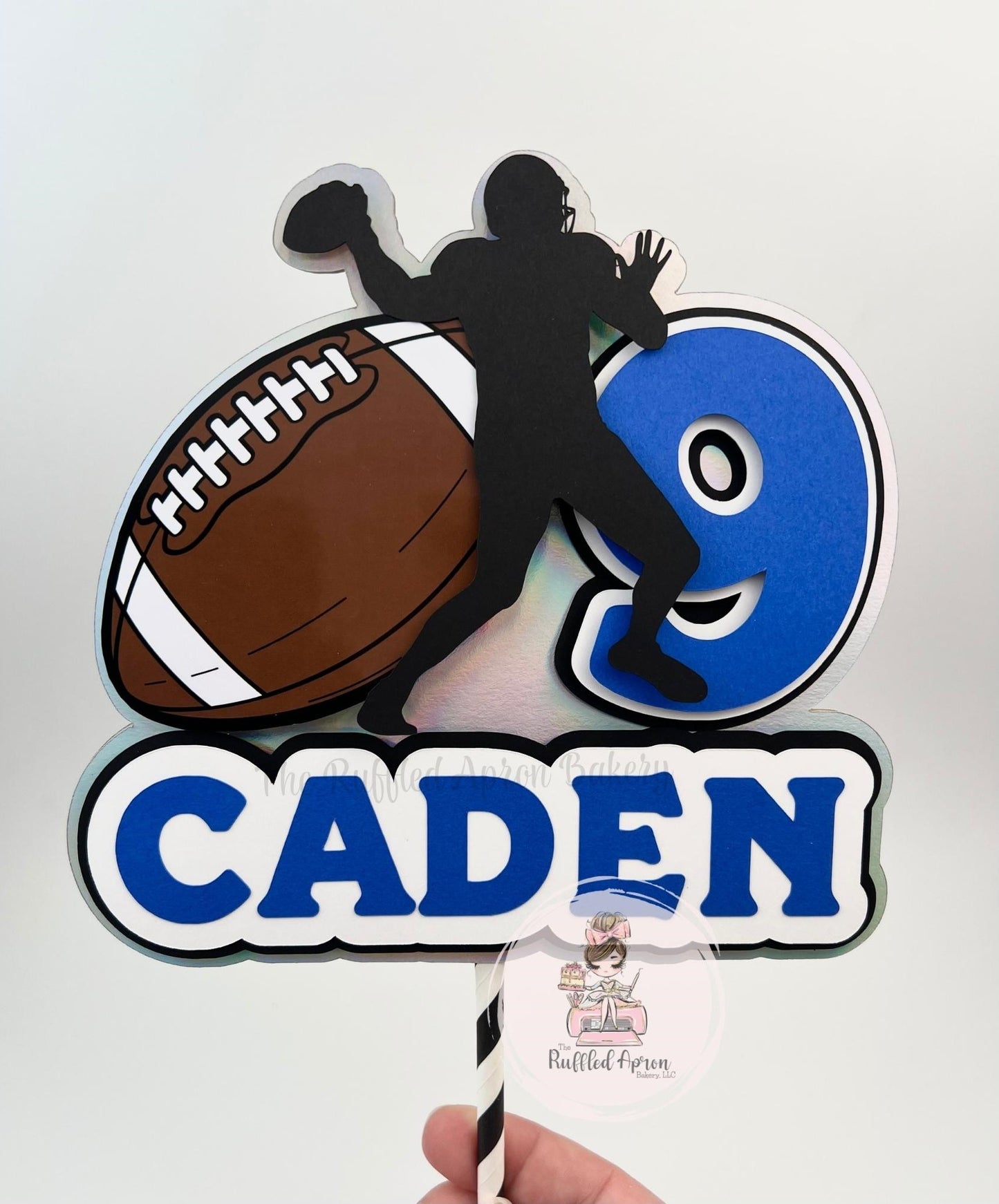 Football Quarterback Cake Topper