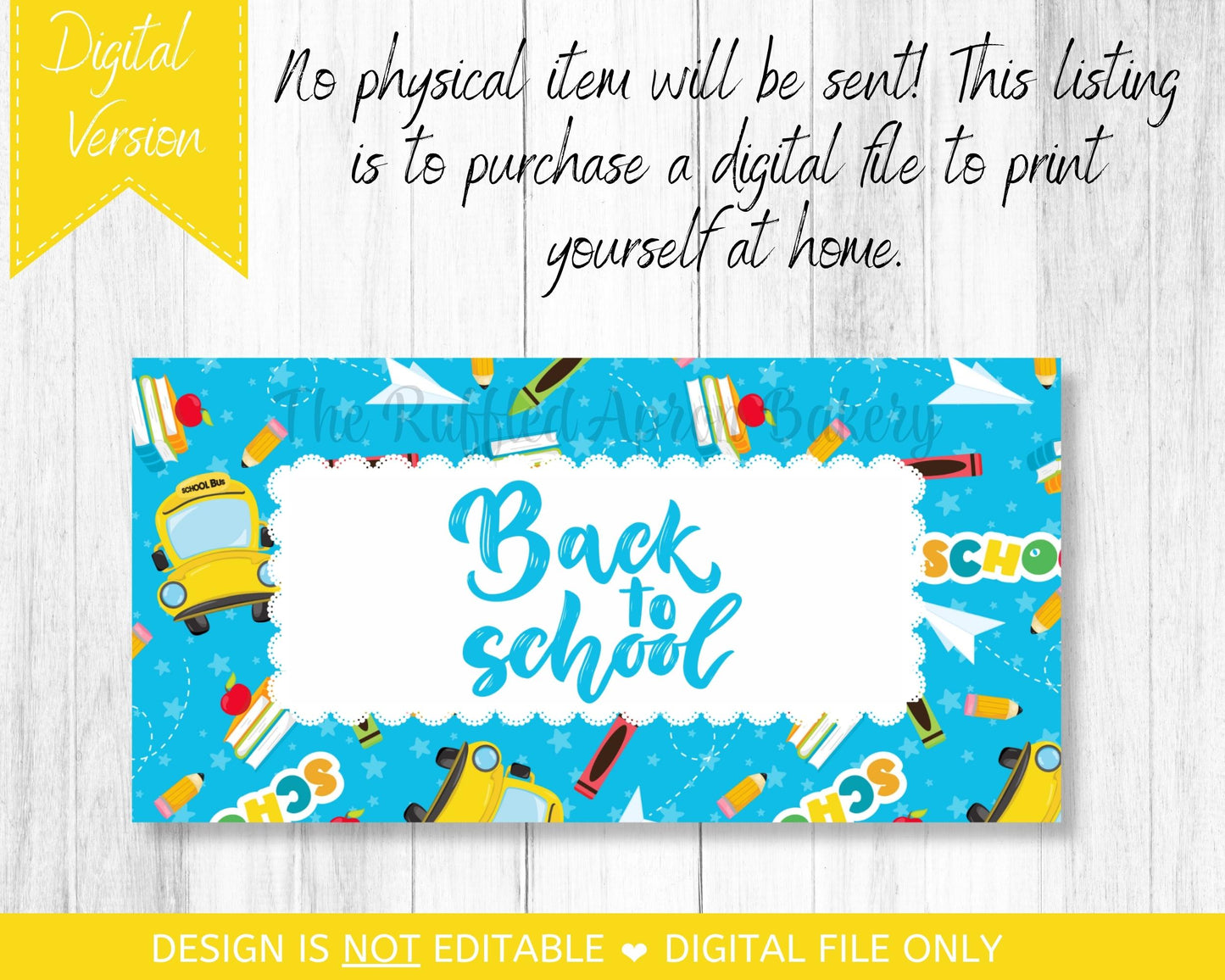 Back to School Cookie Bag Topper