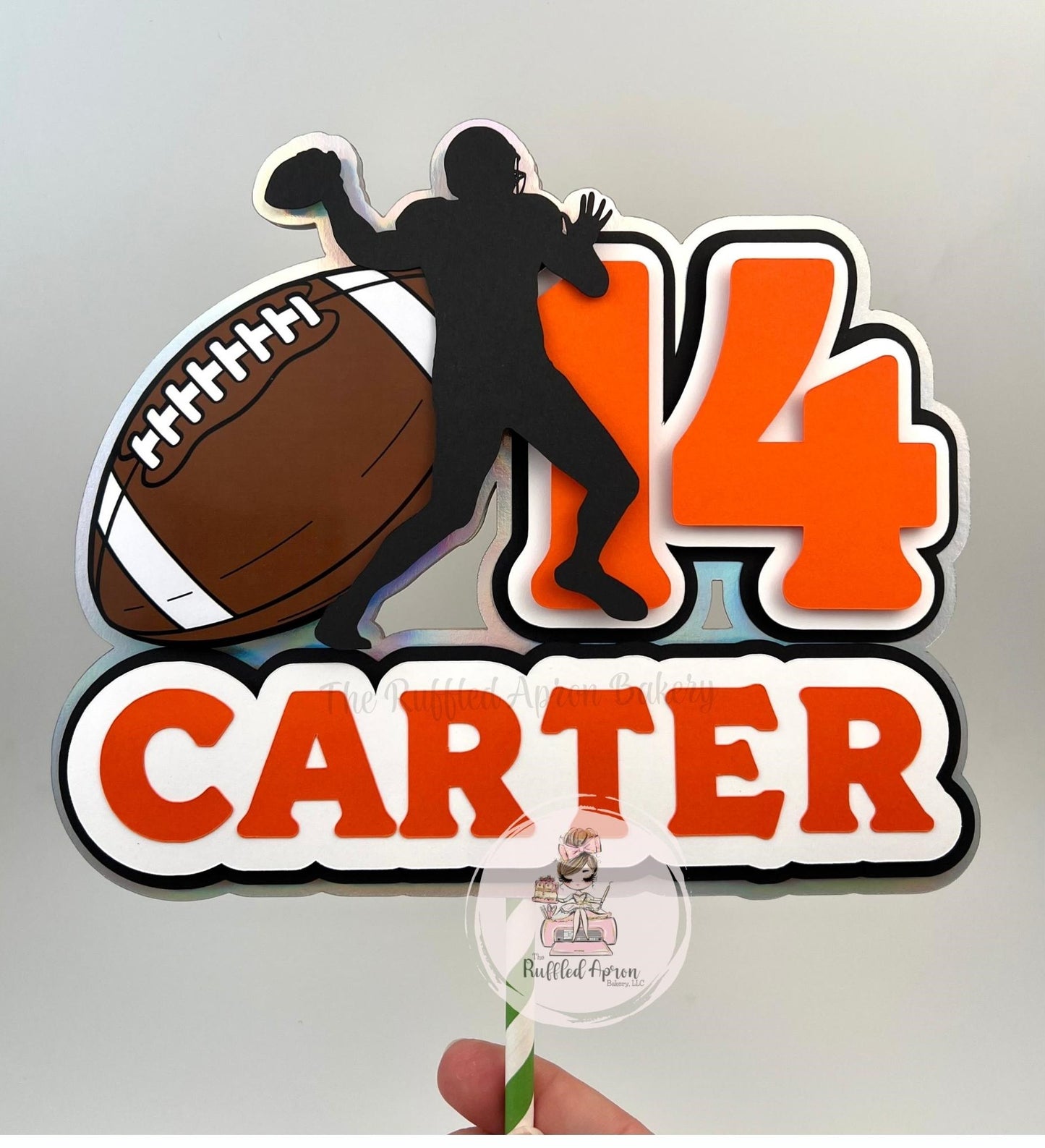 Football Quarterback Cake Topper