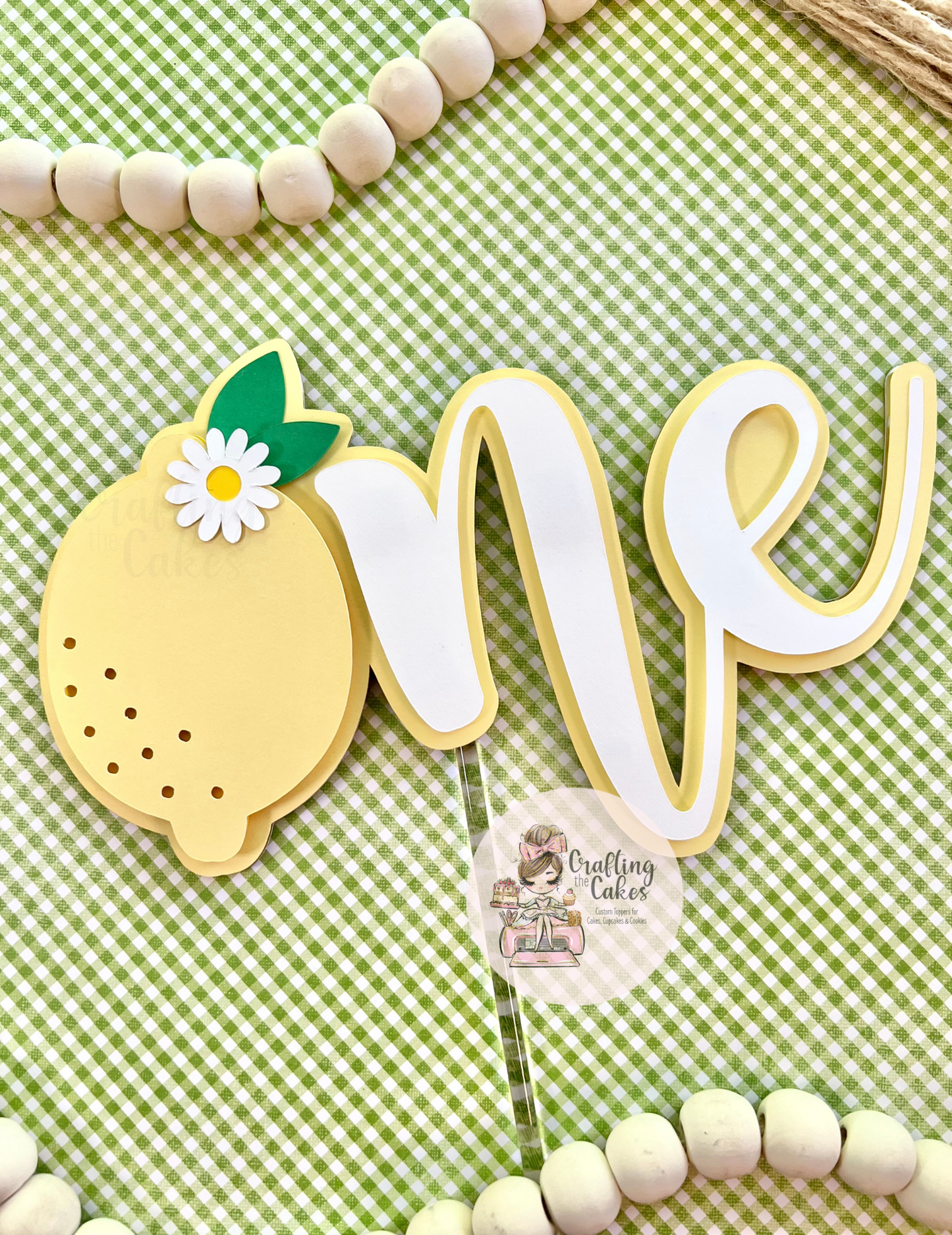 Lemon One Cake Topper