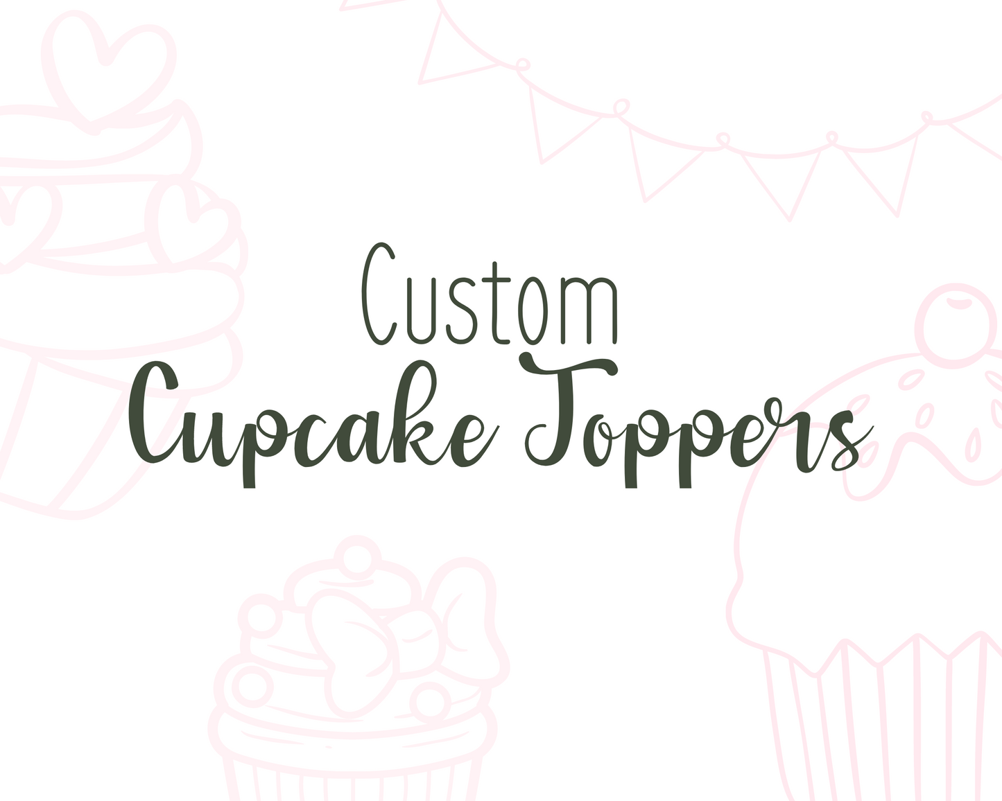 Custom Cardstock Cupcake Toppers