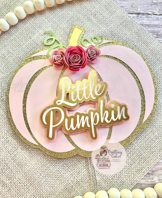 Little Pumpkin Cake Topper