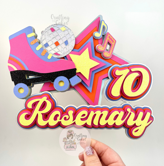 Roller Skating Cake Topper