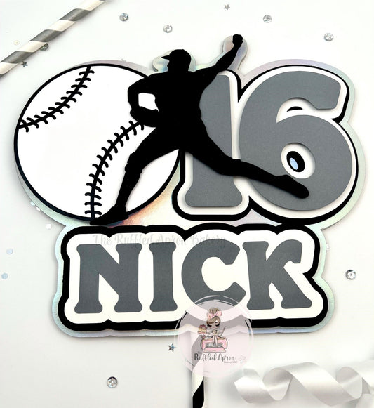 Baseball Pitcher Cake Topper
