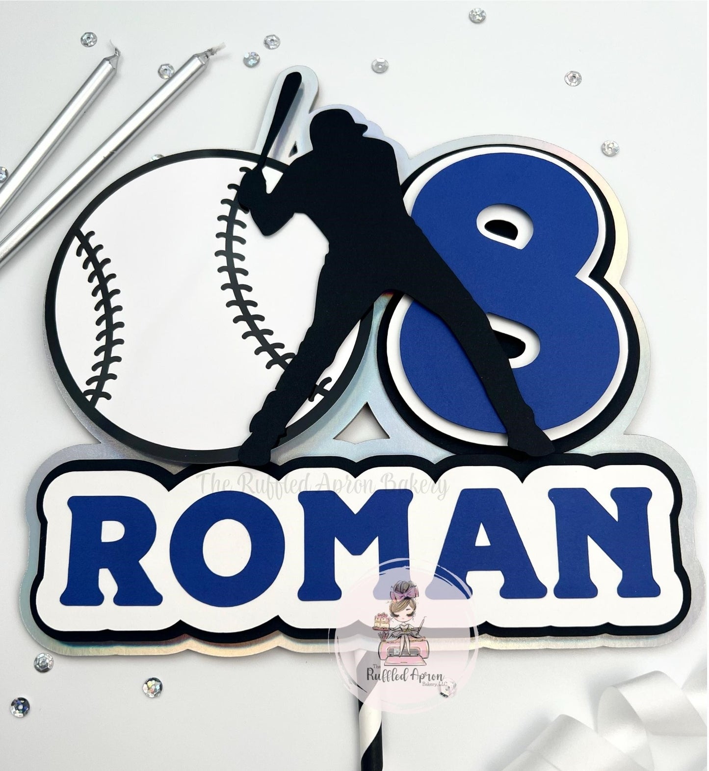 Baseball Batter Cake Topper