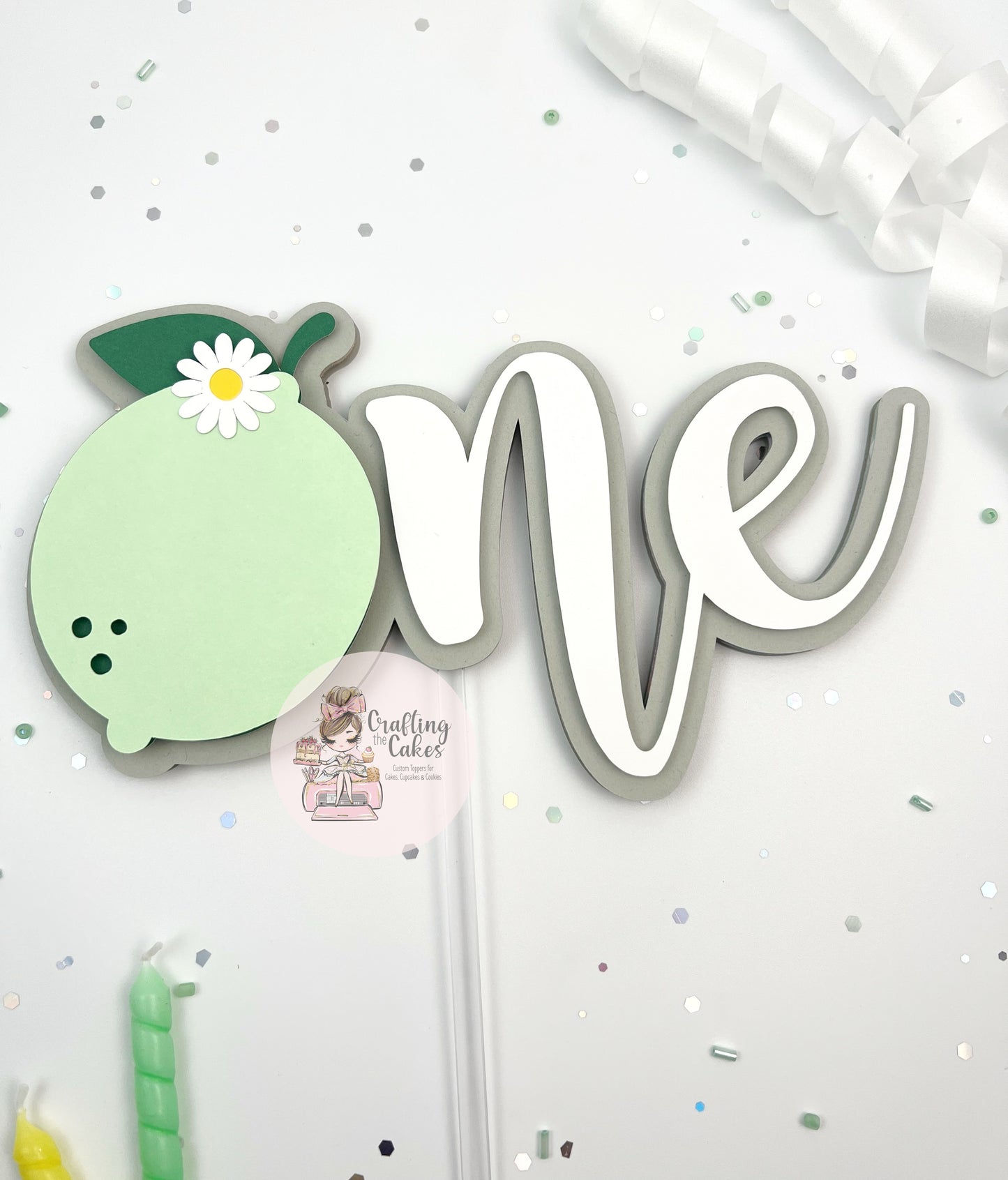 Lime One Cake Topper